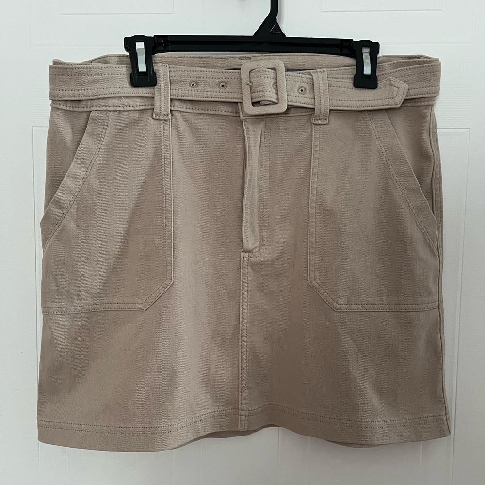 # 87- Tag Tan Pencil Mini Skirt for Work
